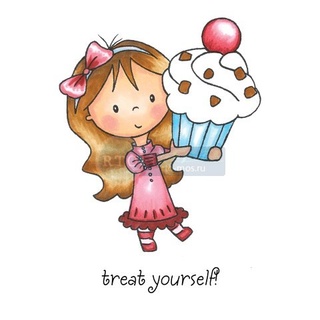 CL156 Штамп "Миа с пирожным" (Mia with Cupcake)