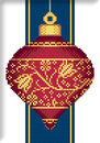 Схема "Red Faberge Christmas Ornament with Golden Flowers"