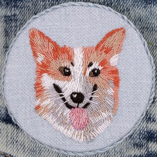 Брошь. Корги ("Живая картина")