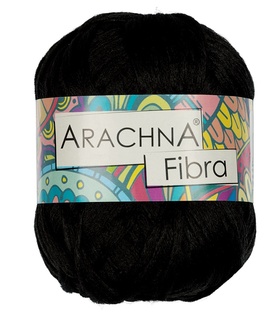 Пряжа Arachna Fibra носочная №02 черный (50 м/200±12 г)