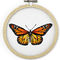 Бабочка. Монарх (Ø 13 см) (набор + бамбуковые пяльцы) (органза) ("Живая картина")