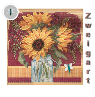 Материалы для MH14-1924 "Букет подсолнухов" (Sunflower Bouquet) (Бритни 28 ct песочная)