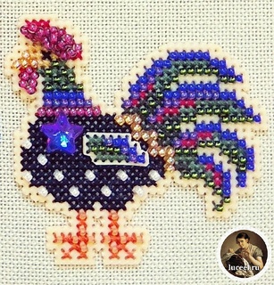 Материалы для MH18-7203 "Прованский петух" (Provence Rooster) (пластик 14 ct сливочный)