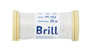 Brill M-102 белый/опал (50 м) (аналог Kreinik BF 032 Pearl)