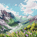 Горное ущелье (11*11 см)
