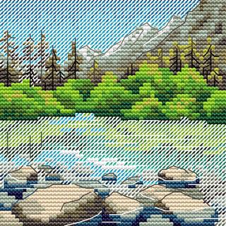Горное озеро (11*11 см)