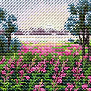 Июльский рассвет (11*11 см)