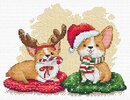Встречаем Новый год (15*19 см) (корги)
