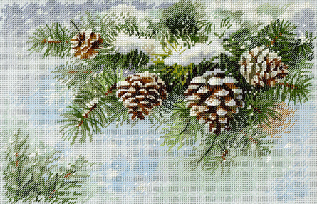 Заснеженная ветка (26*18 см)